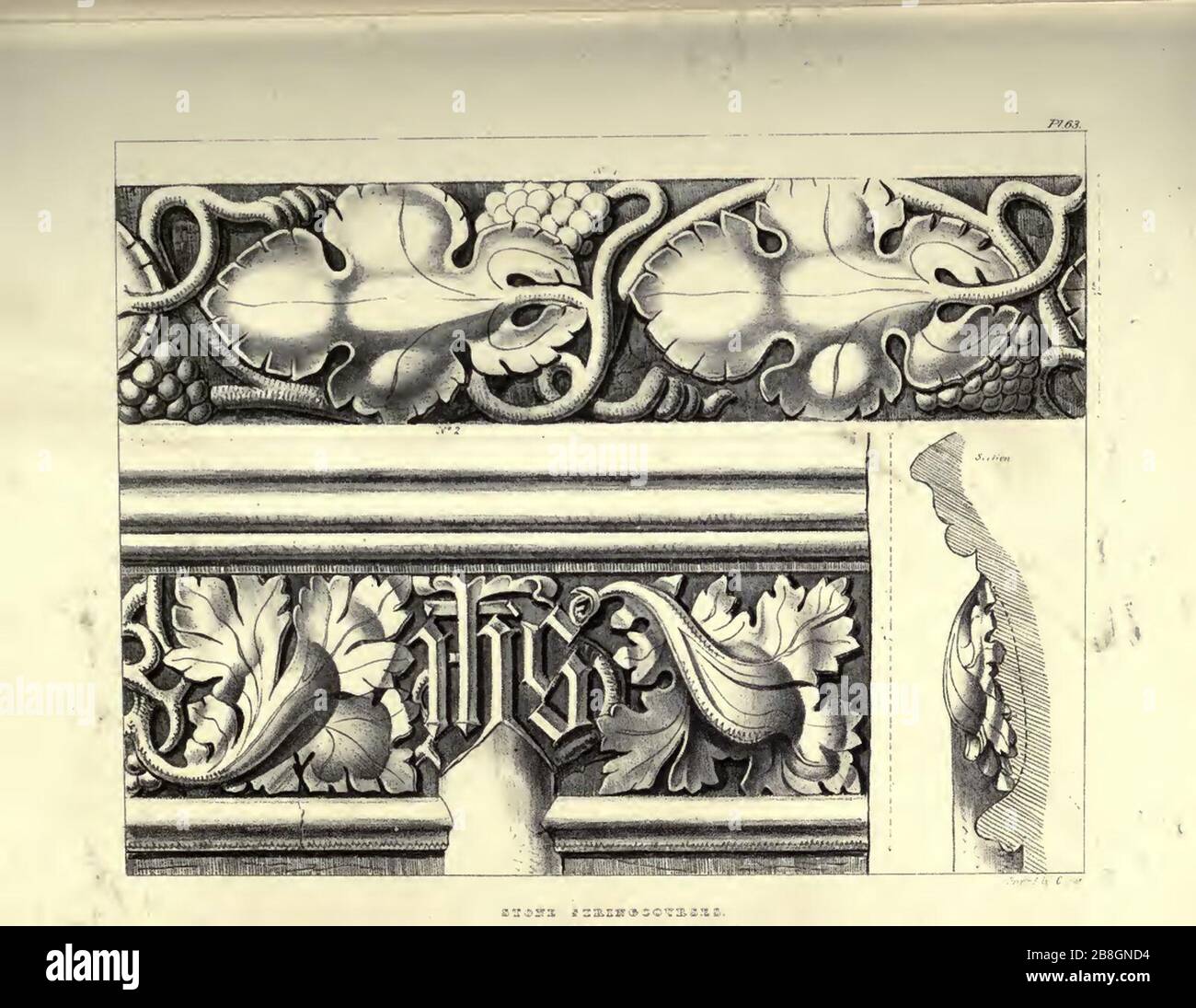 Gothic Ornaments, selected fom various ancient buildings, both in ...