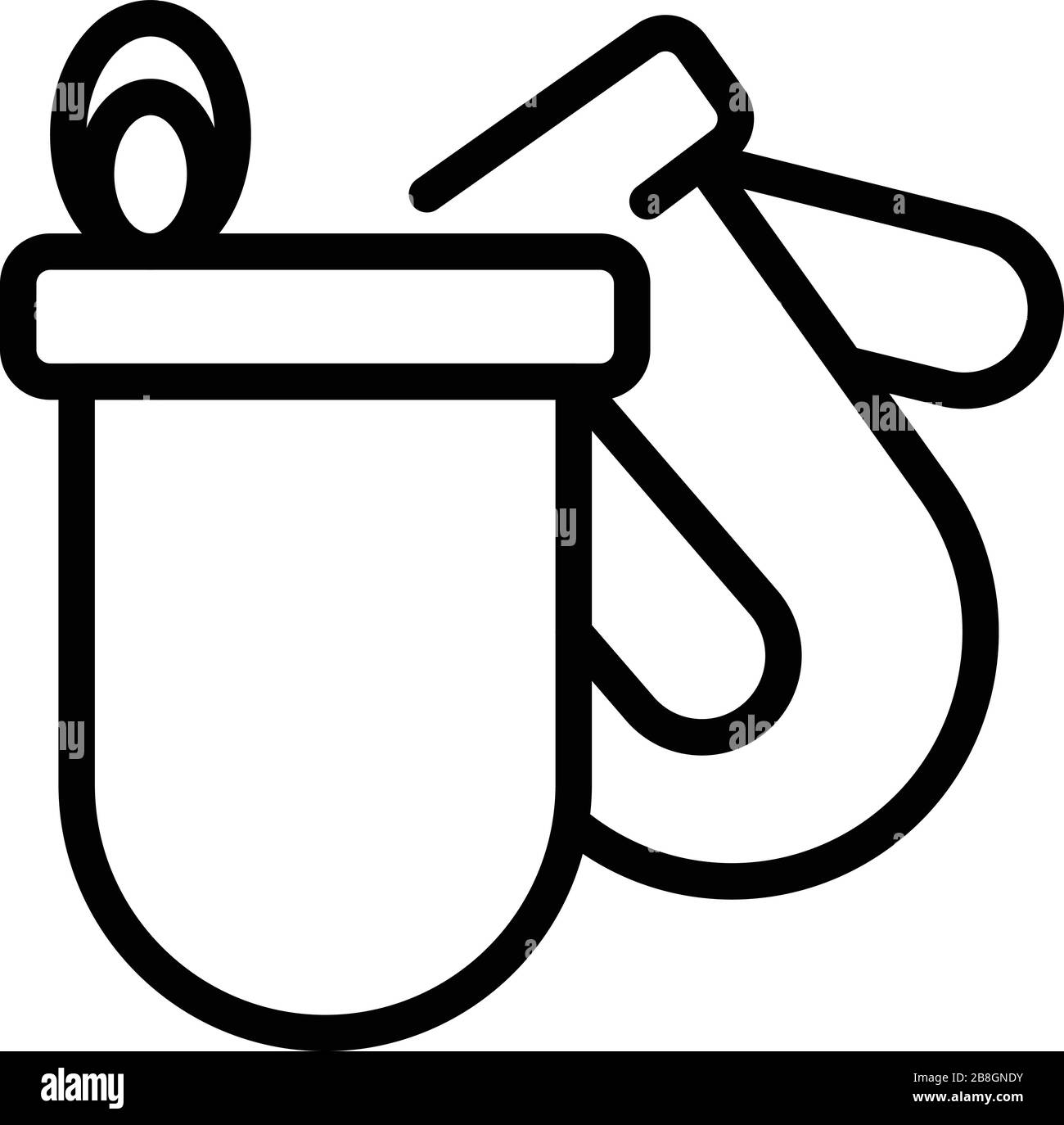 Ladle for a sauna icon, outline style Stock Vector