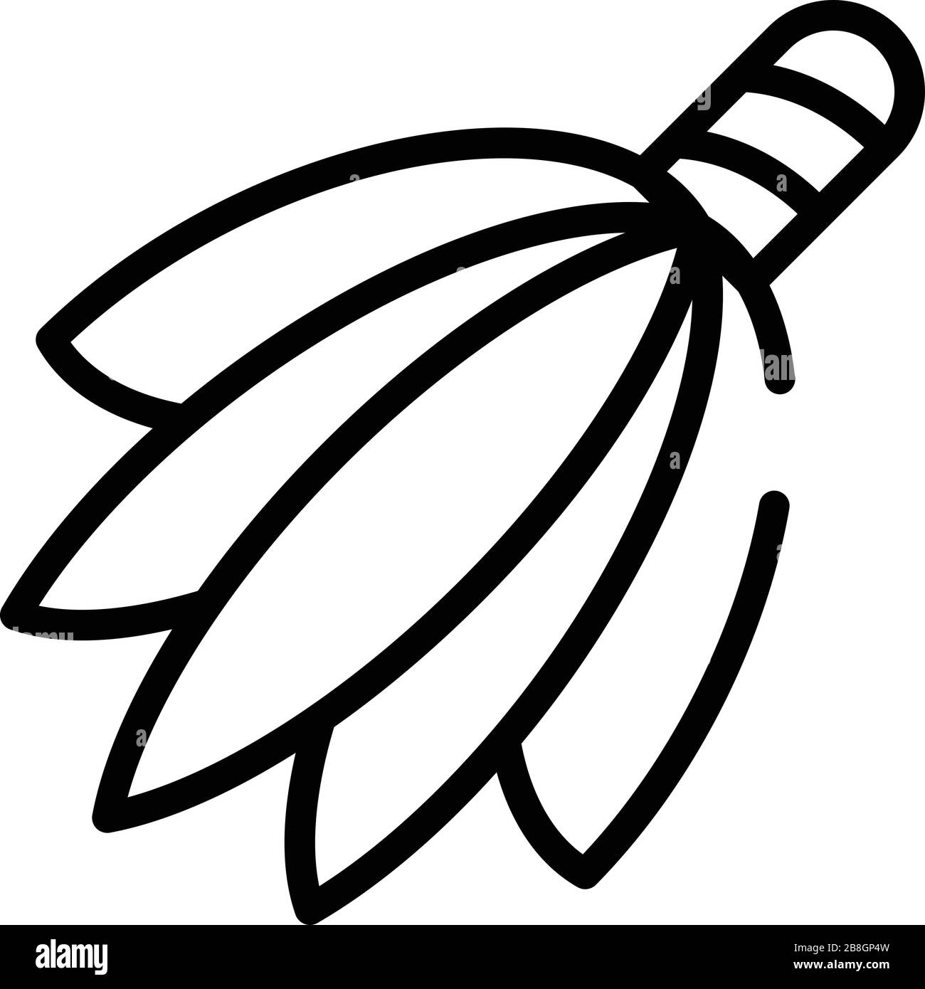 Sauna broom icon, outline style Stock Vector
