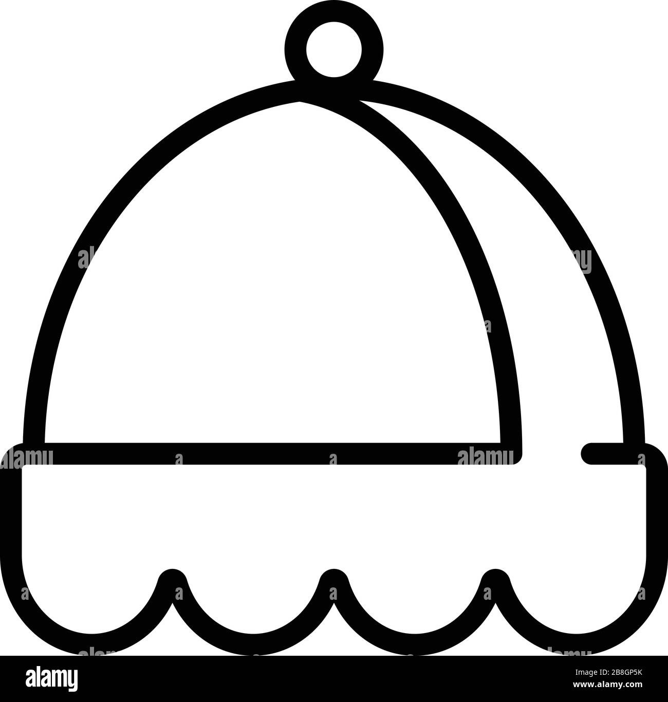 Felt hat icon, outline style Stock Vector