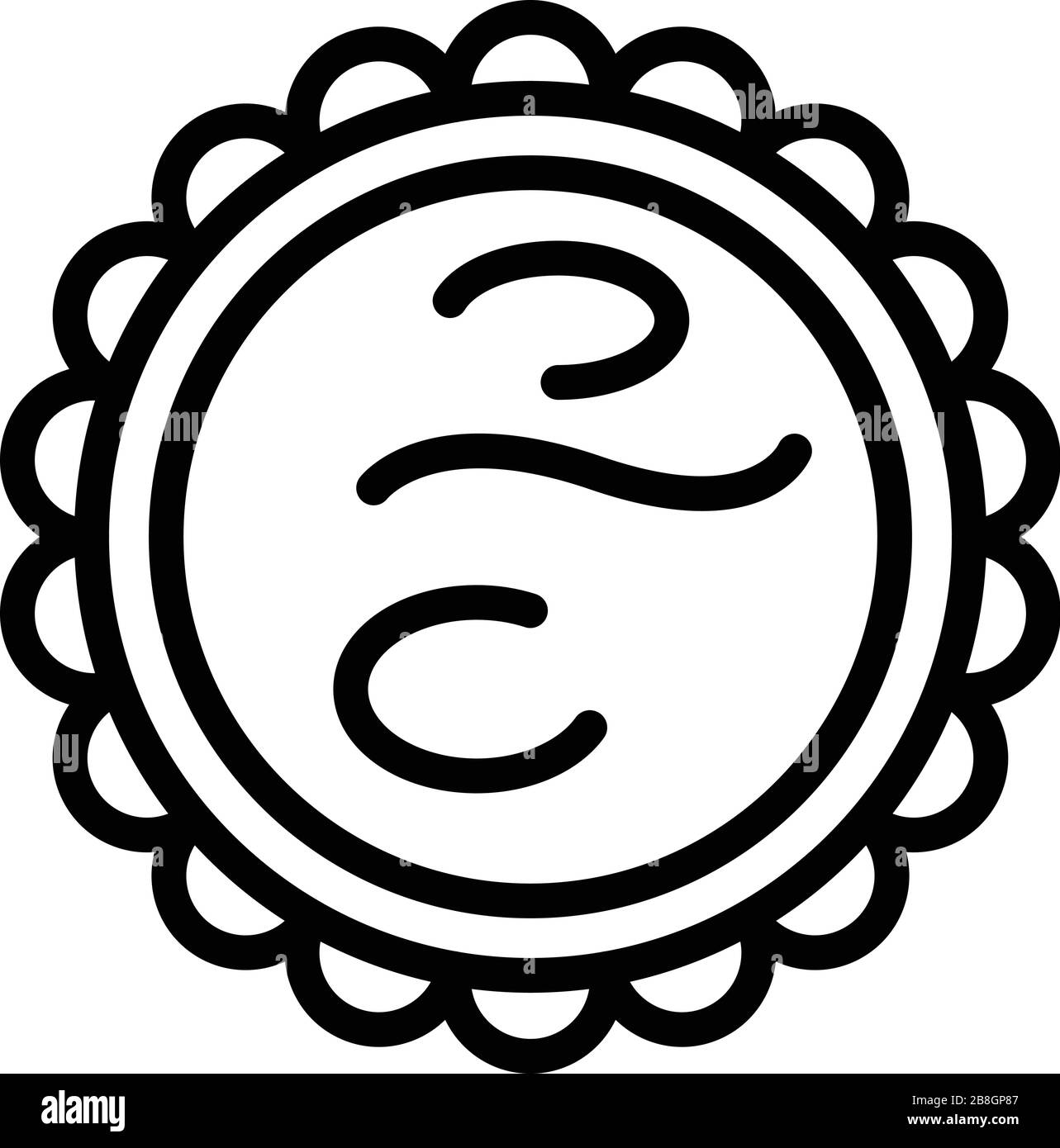 Sauna pool above icon, outline style Stock Vector