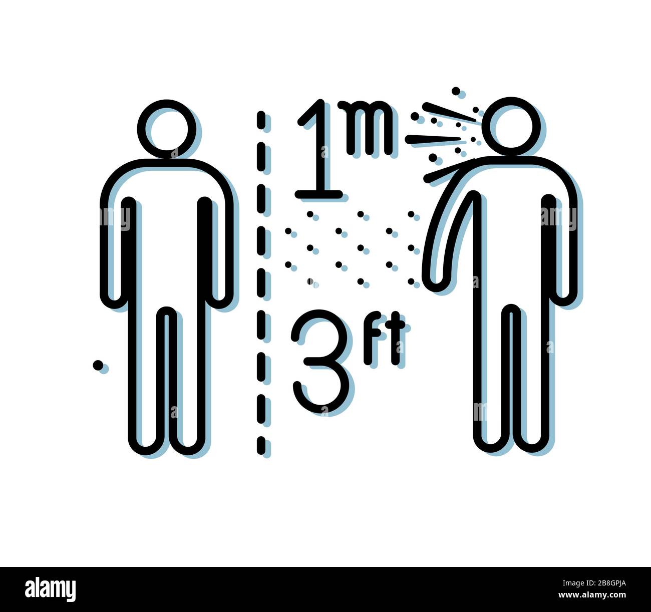 Maintain Safe Distance 1 Meter Icon as EPS 10 File Stock Vector Image & Art Alamy