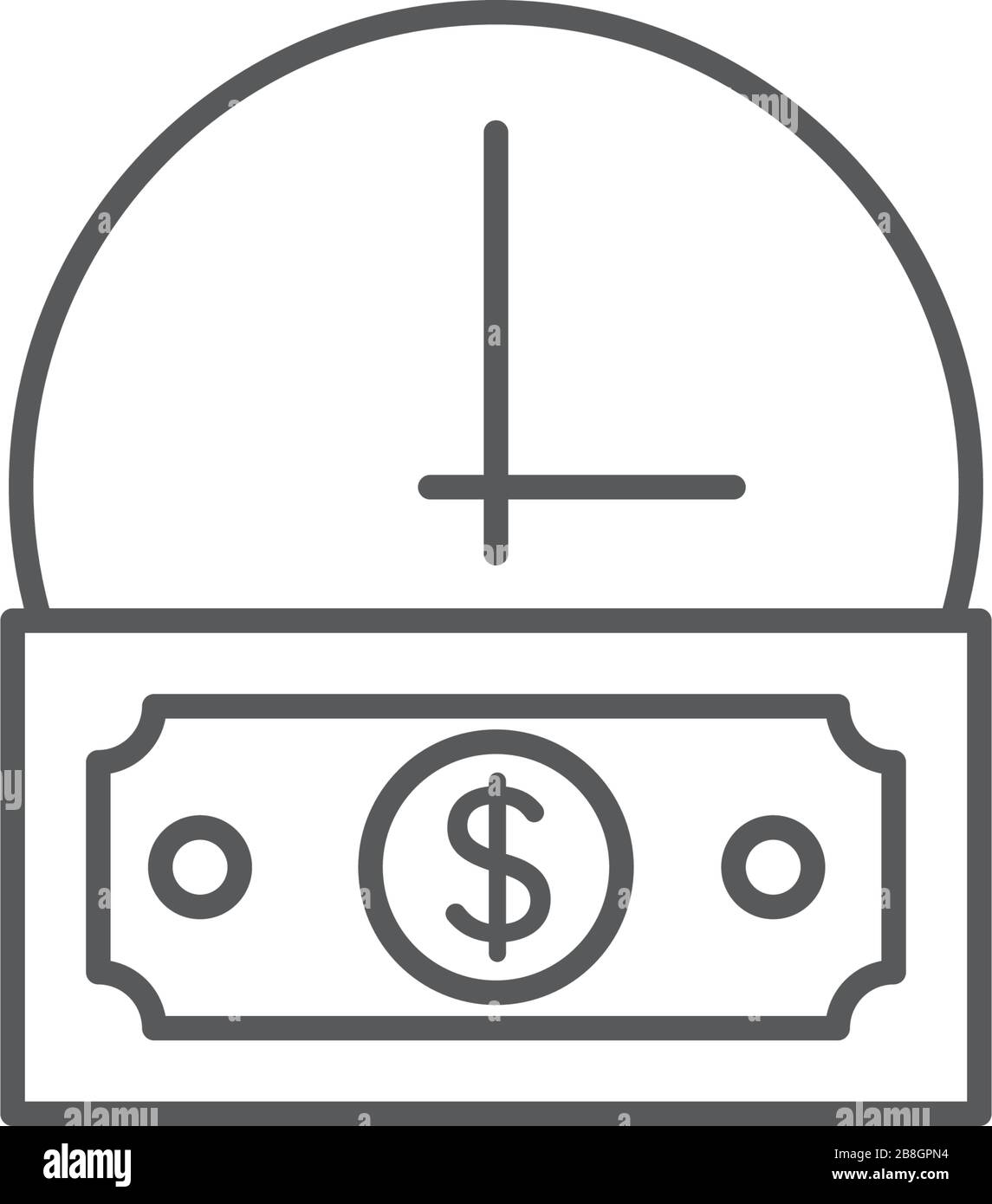 Time is money vector icon isolated on white background Stock Vector