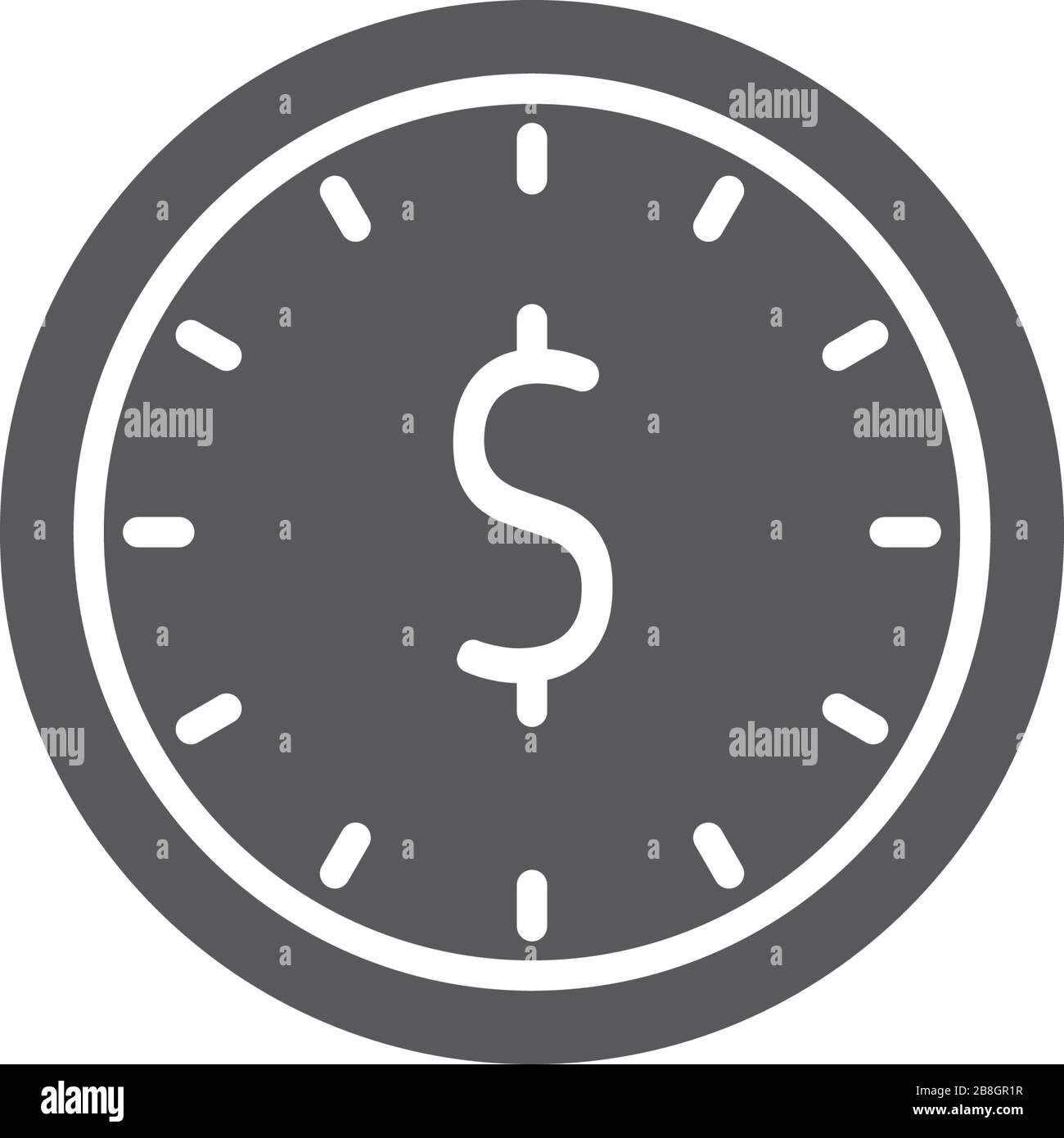 Time is money vector icon isolated on white background Stock Vector