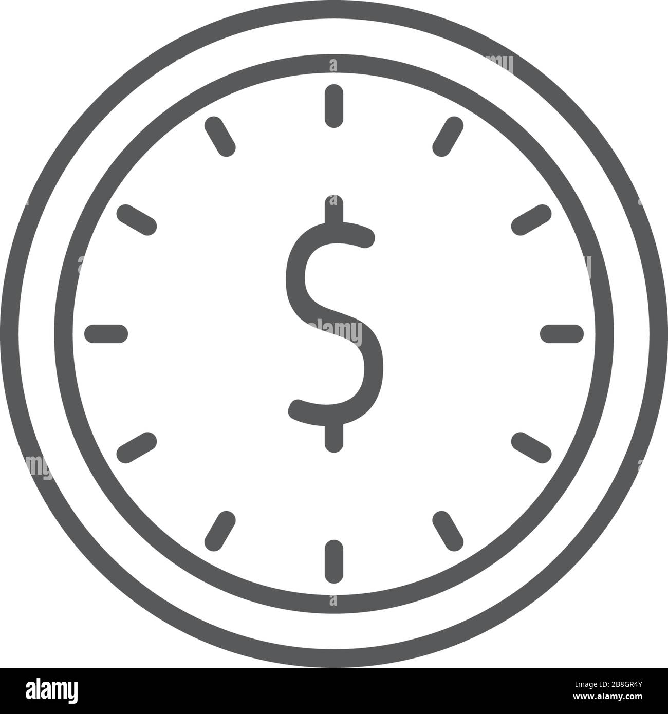 Time is money vector icon isolated on white background Stock Vector