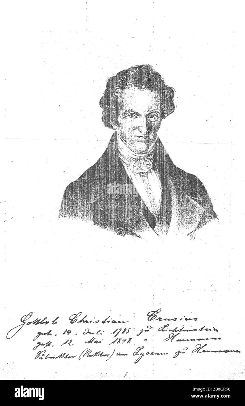 Gottlob Christian Crusius Stock Photo Alamy