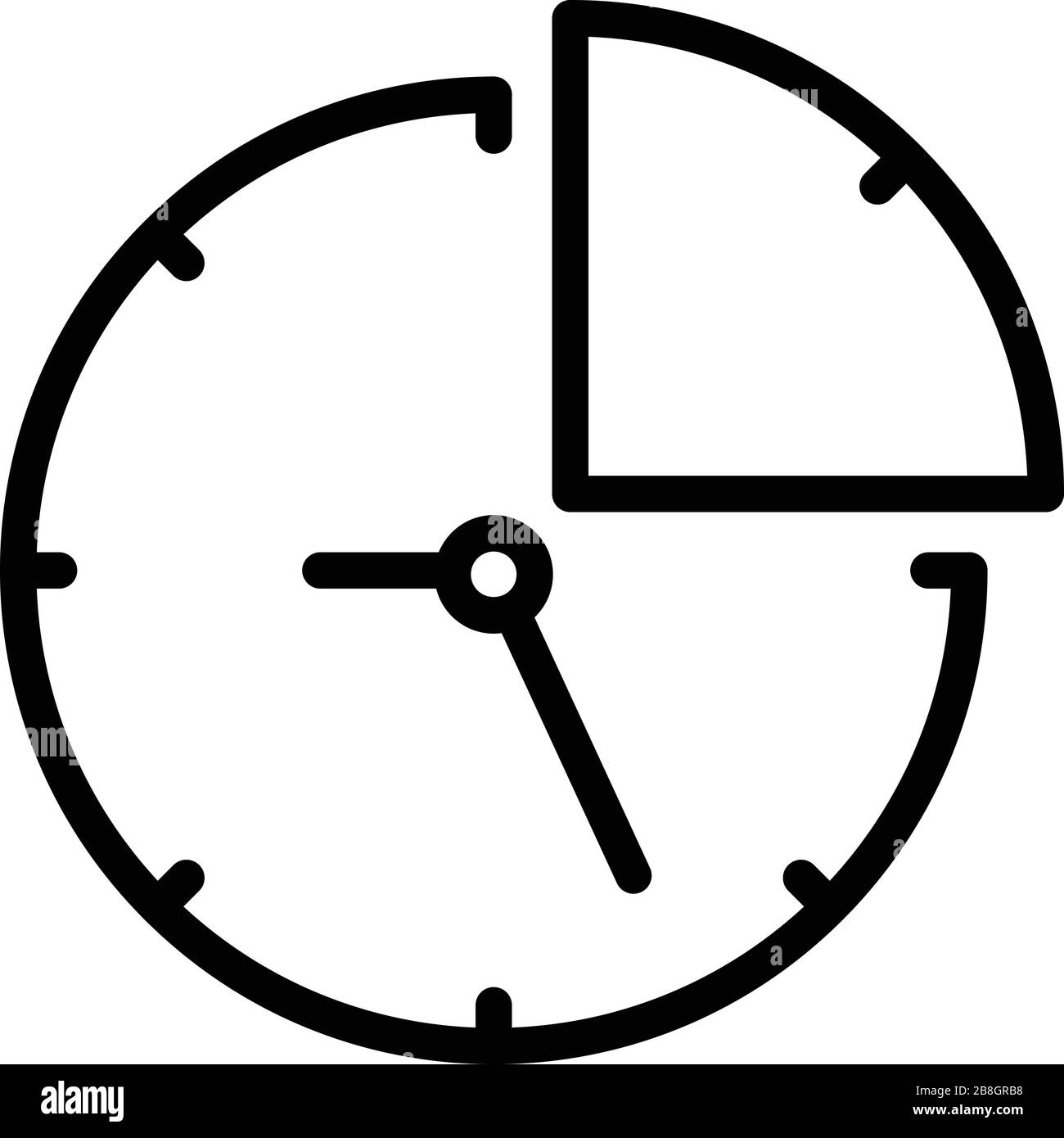 Quarter of an hour icon, outline style Stock Vector Image & Art - Alamy