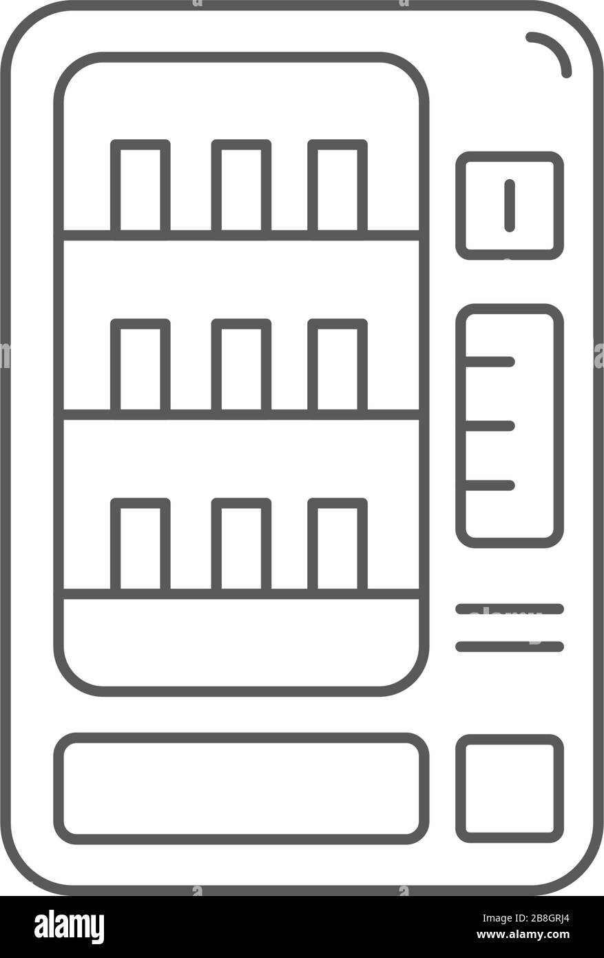 vending machines vector icon, sign, illustration on background Stock Vector