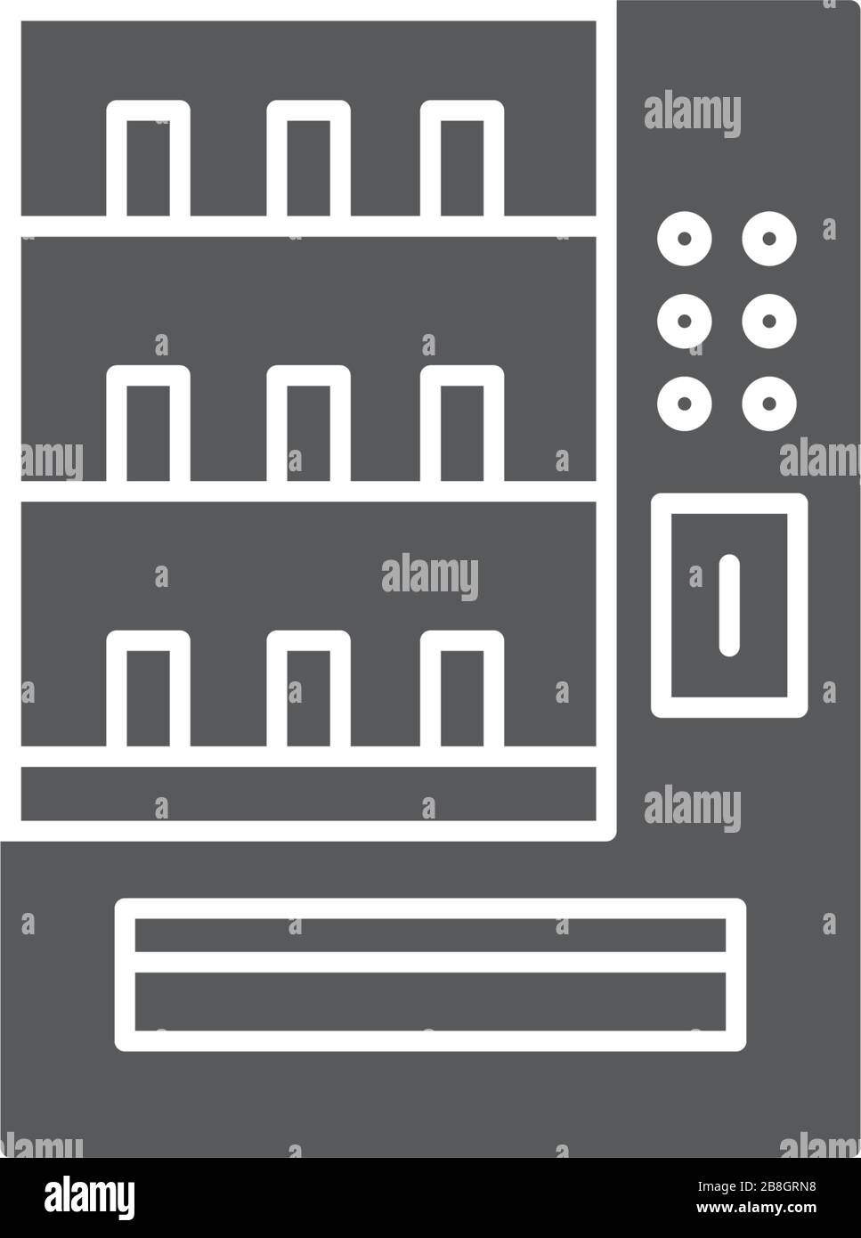 vending machines vector icon, sign, illustration on background Stock Vector