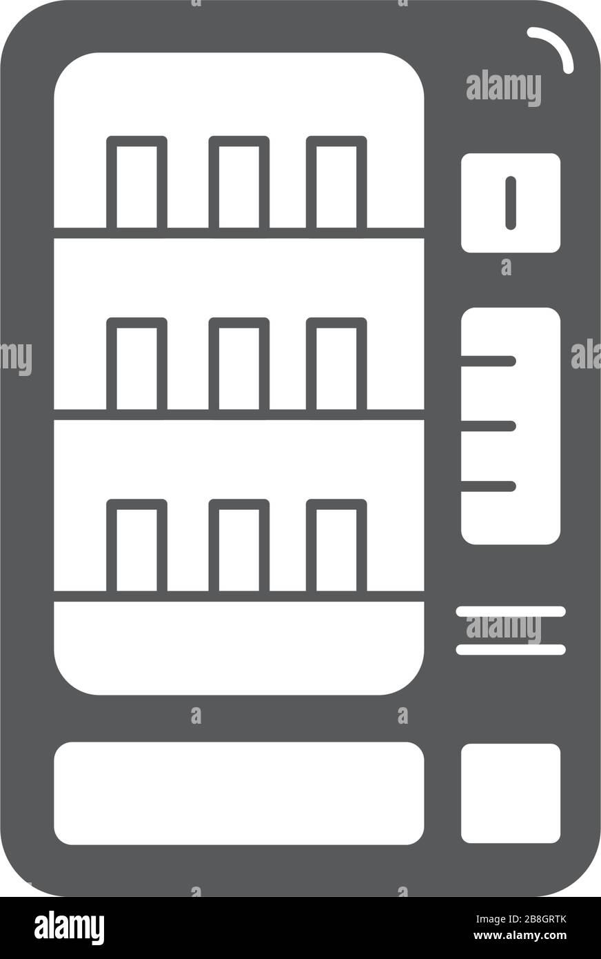 vending machines vector icon, sign, illustration on background Stock Vector