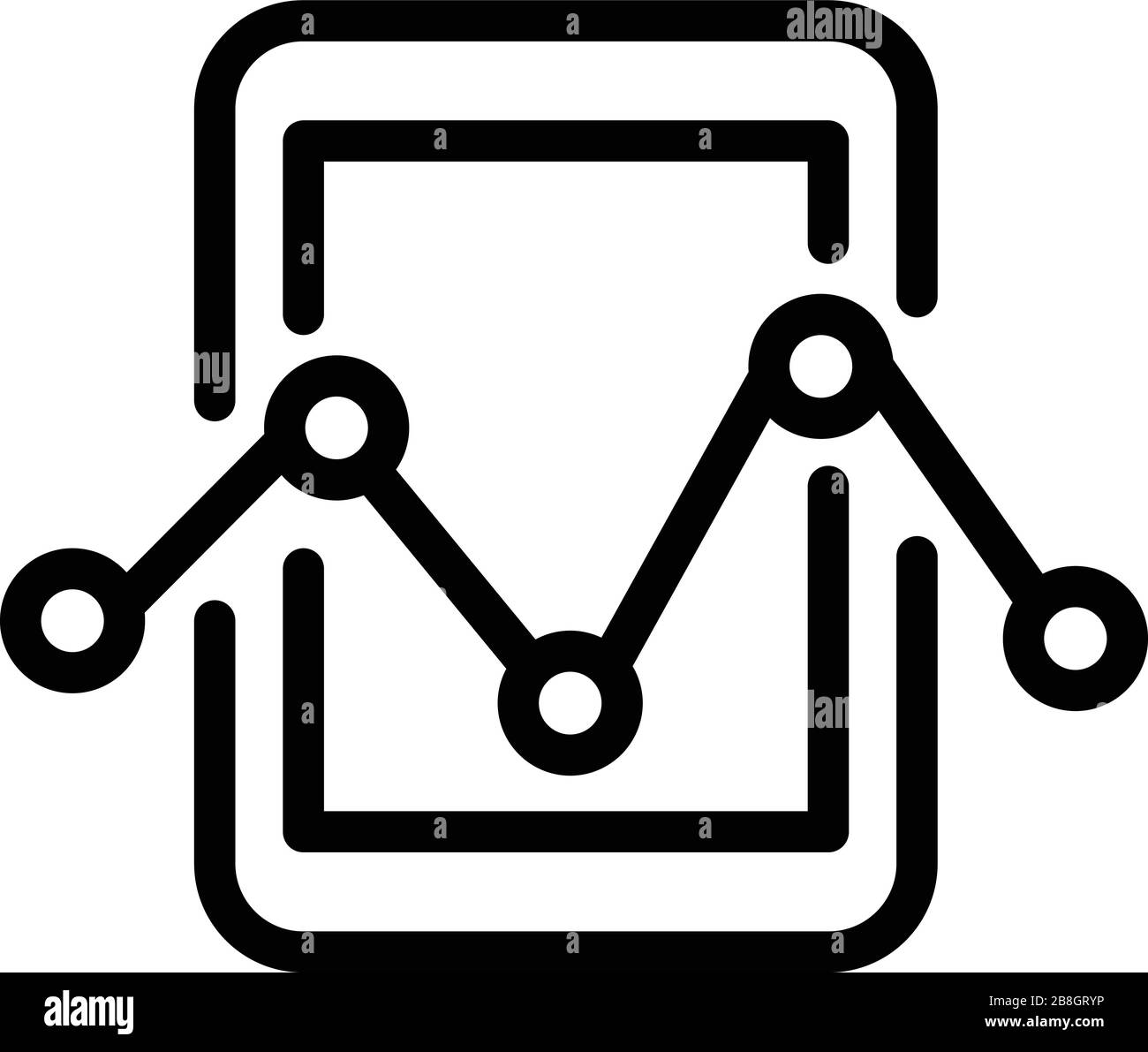 Tablet and chart icon, outline style Stock Vector Image & Art - Alamy