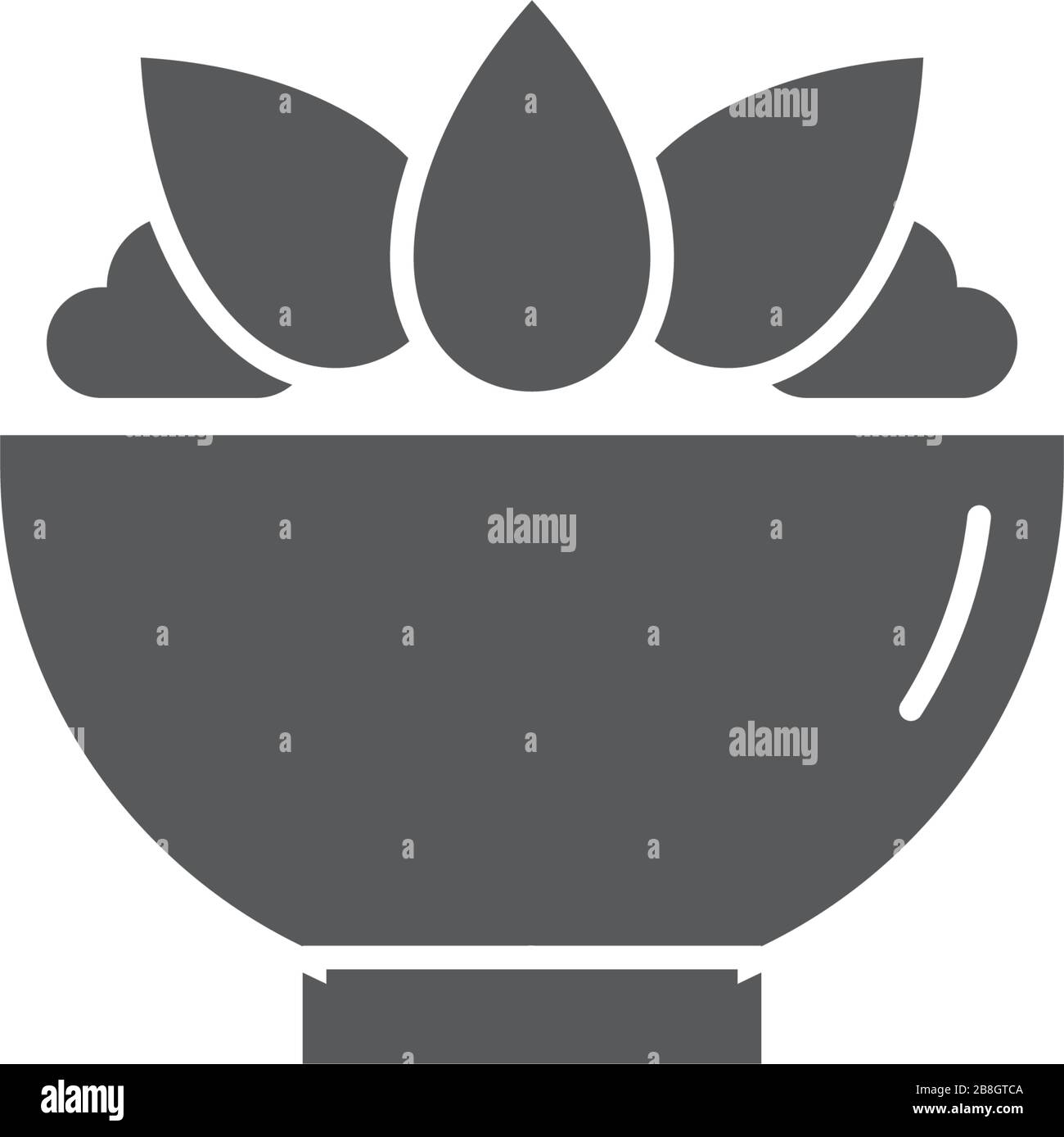 Salad bowl vector icon isolated on white background Stock Vector