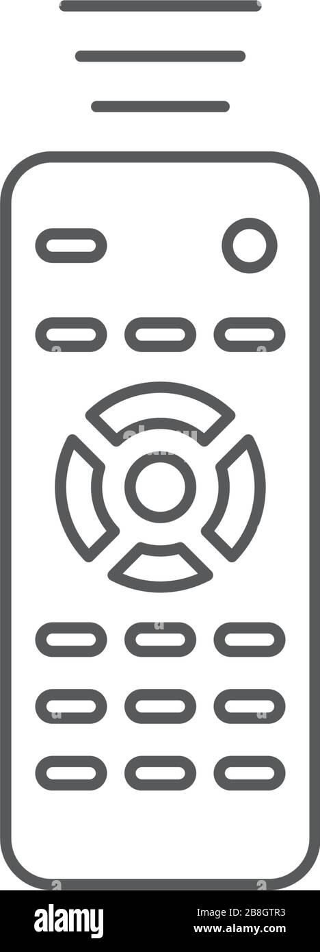 Remote control vector icon, isolated on white background Stock Vector