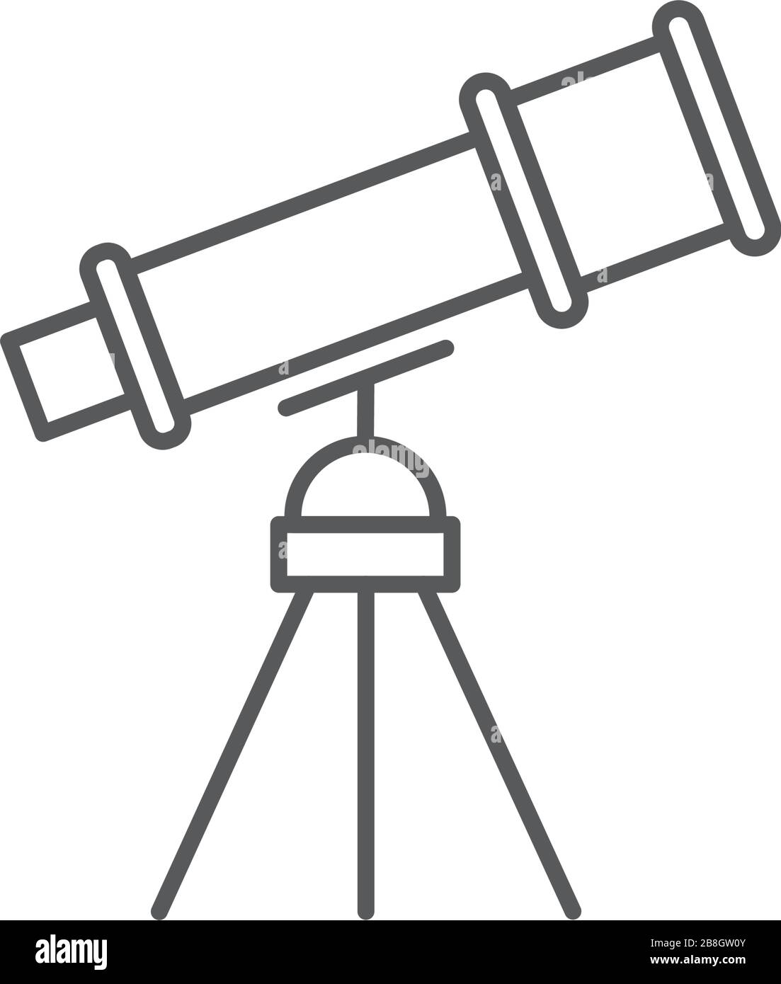 Telescope vector icon,isolated on white background Stock Vector