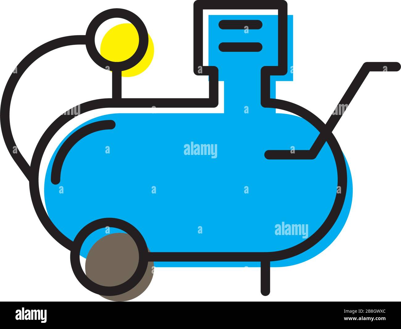 Air compressor vector icon isolated on white background Stock Vector