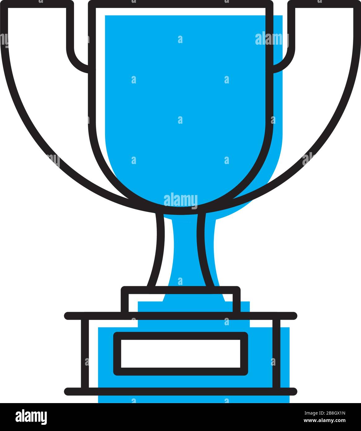 Trophy cup vector icon isolated on white background Stock Vector