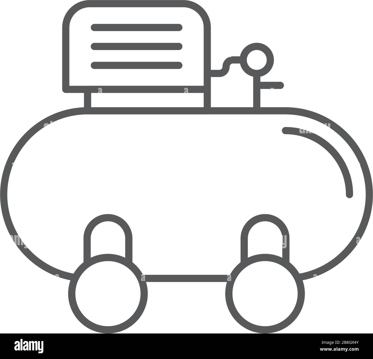 Air compressor vector icon isolated on white background Stock Vector