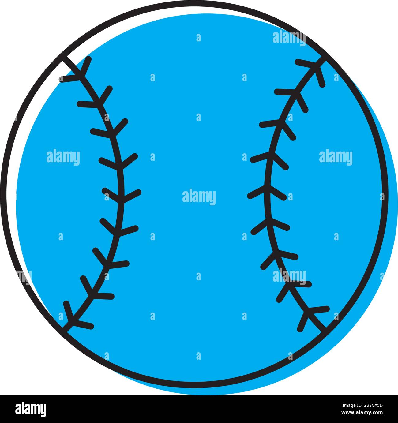 Baseball ball vector icon isolated on white background Stock Vector