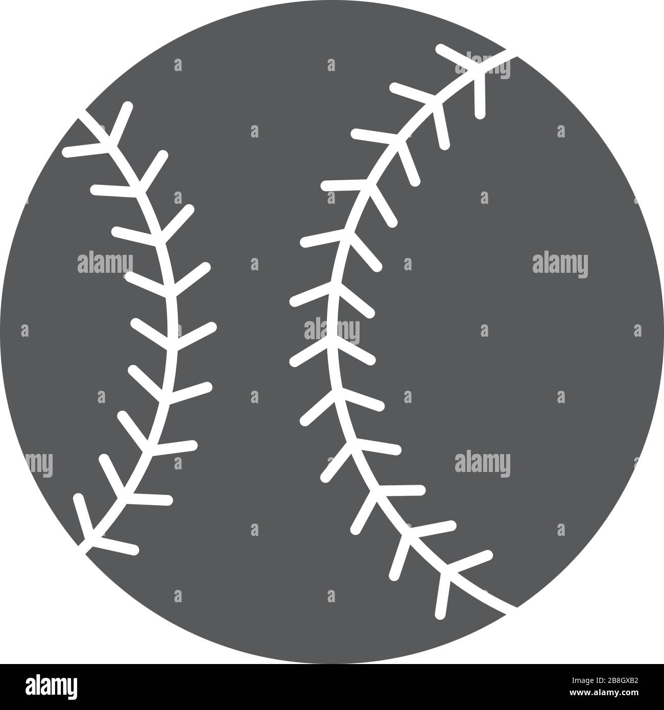 Baseball ball vector icon isolated on white background Stock Vector