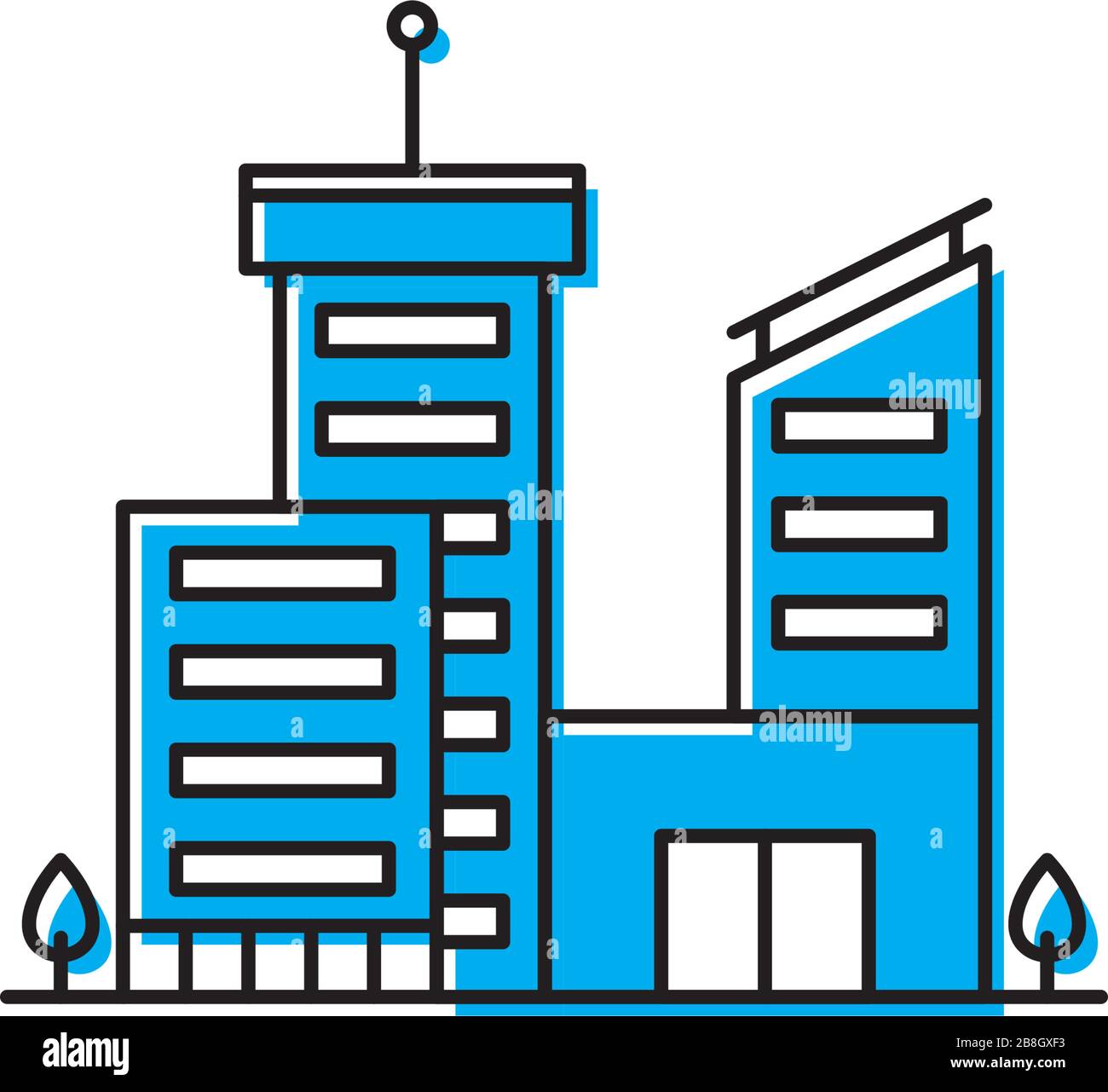 Office signs on buildings Stock Vector Images - Alamy
