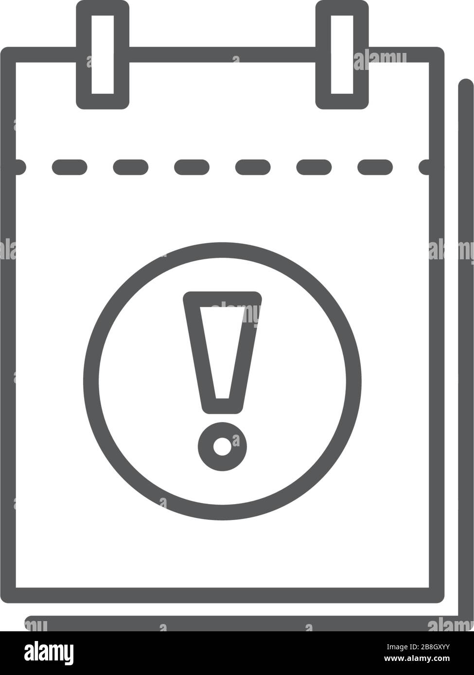 Calendar important day vector icon isolated on white background Stock Vector