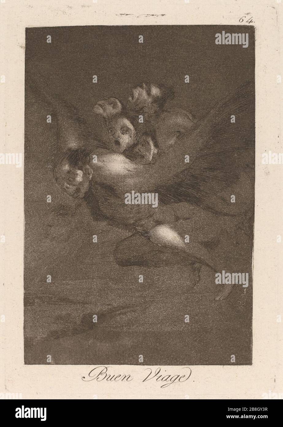 Goya - Los caprichos - Buen Viage. Stock Photo