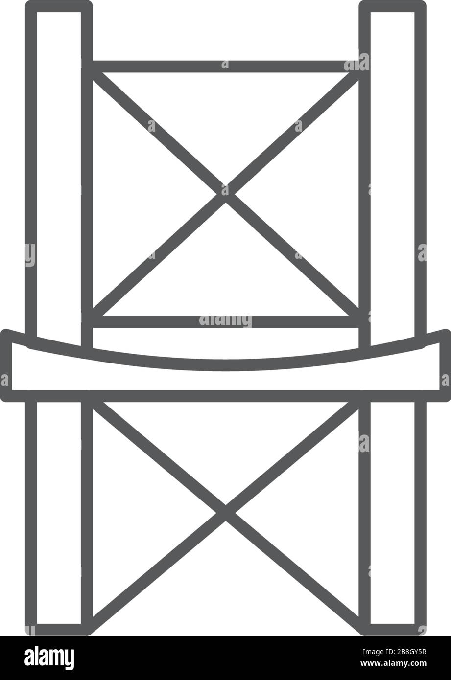 Camping chair vector icon isolated on white background Stock Vector