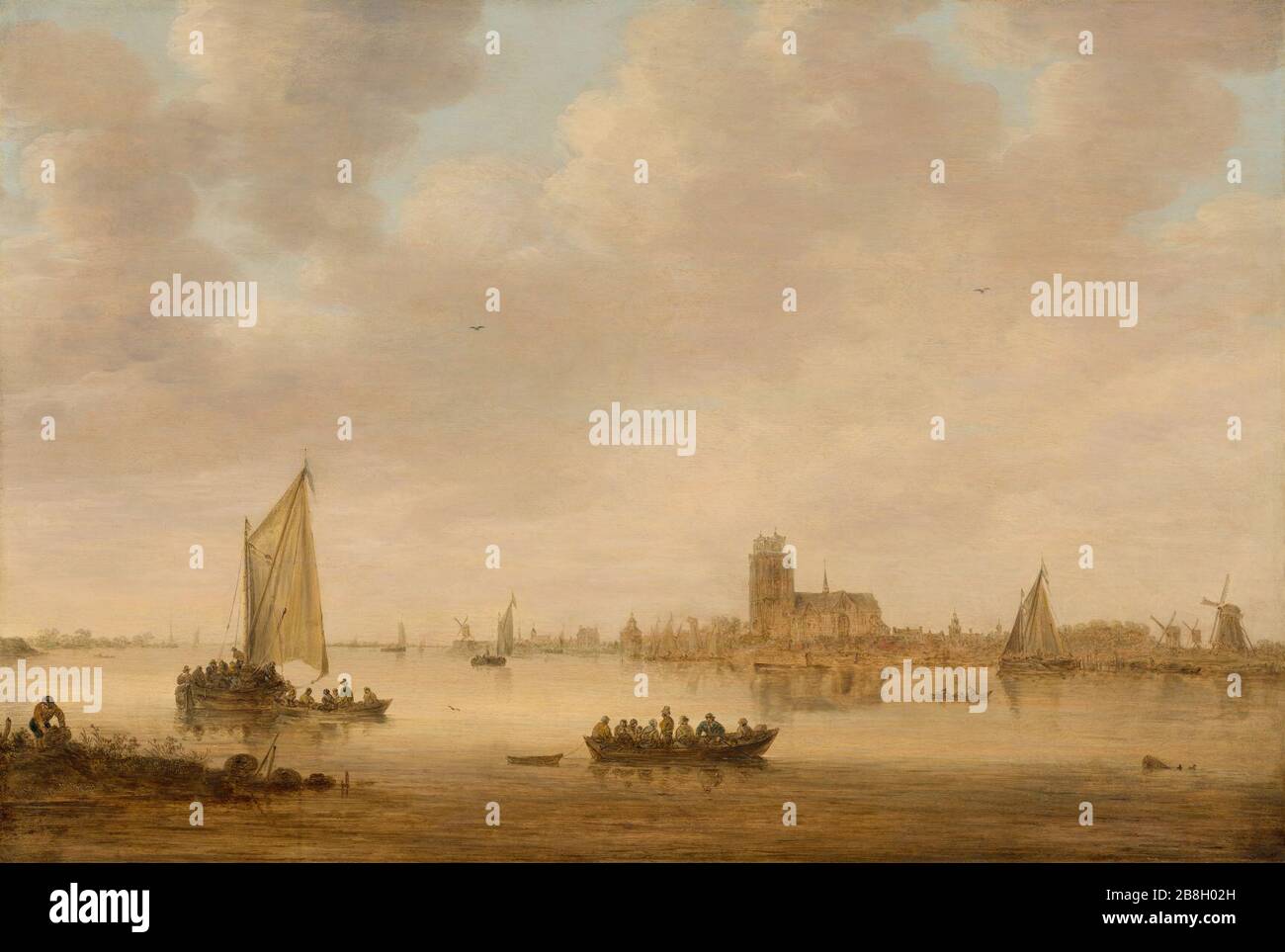 Goyen 1644 View of Dordrecht from the Dordtse Kil. Stock Photo