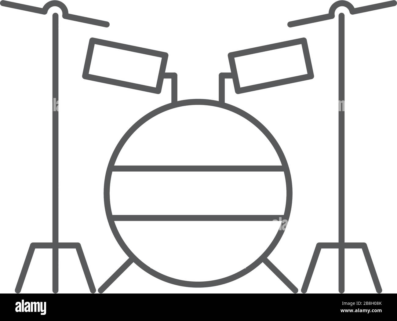 Drum kit vector icon isolated on white background Stock Vector Image ...