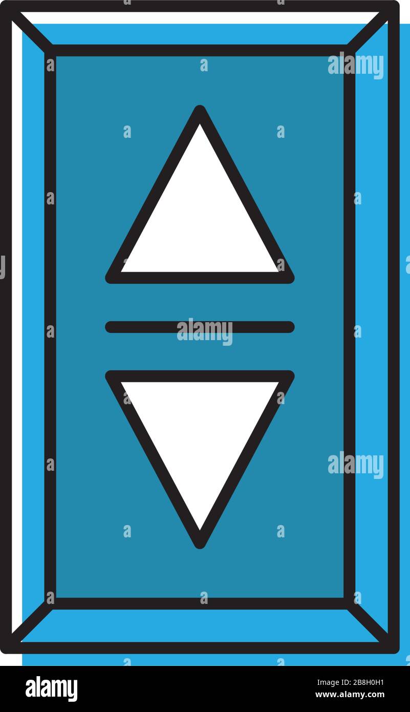 Elevator buttons panel vector icon isolated on white background Stock Vector