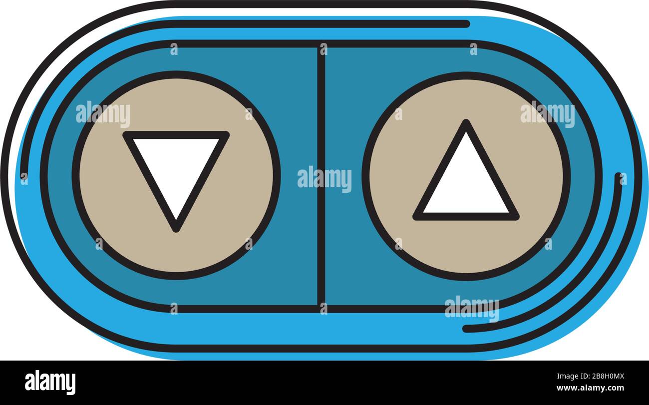 Elevator buttons panel vector icon isolated on white background Stock Vector