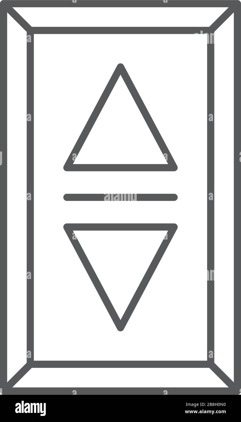 Elevator buttons panel vector icon isolated on white background Stock Vector