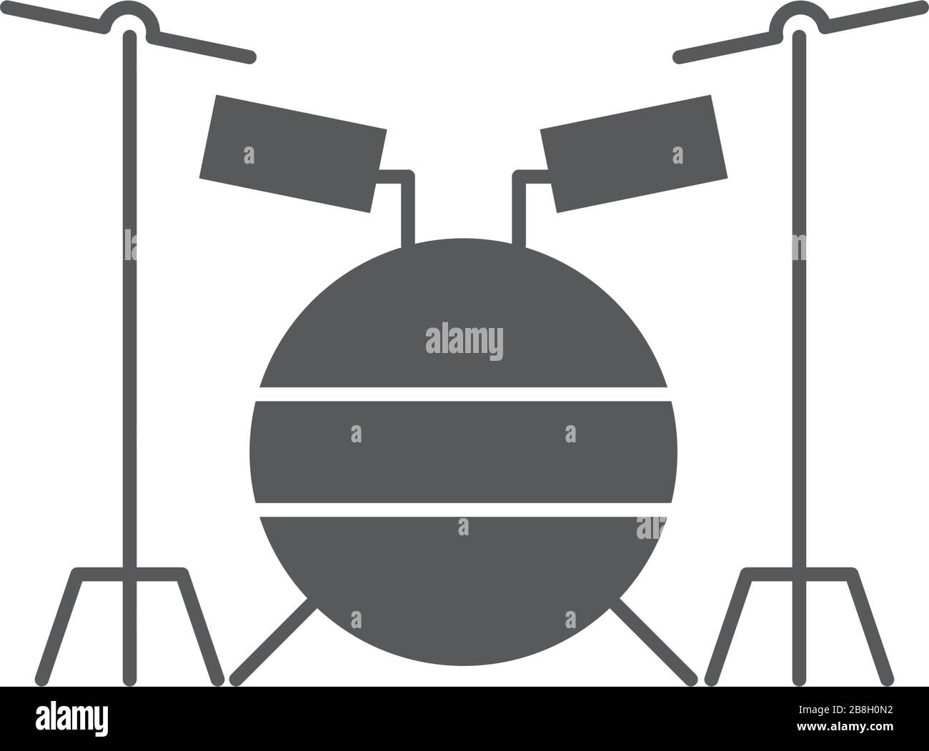 Drum kit vector icon isolated on white background Stock Vector Image ...