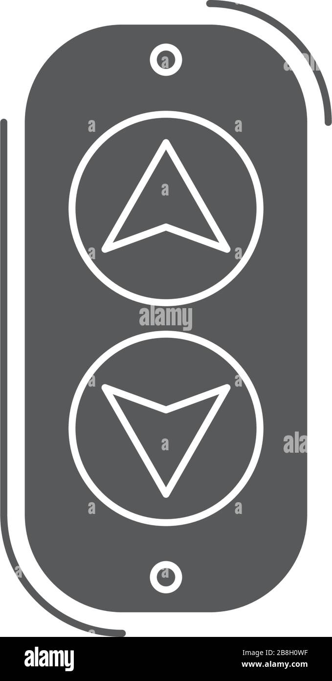 Elevator buttons panel vector icon isolated on white background Stock Vector