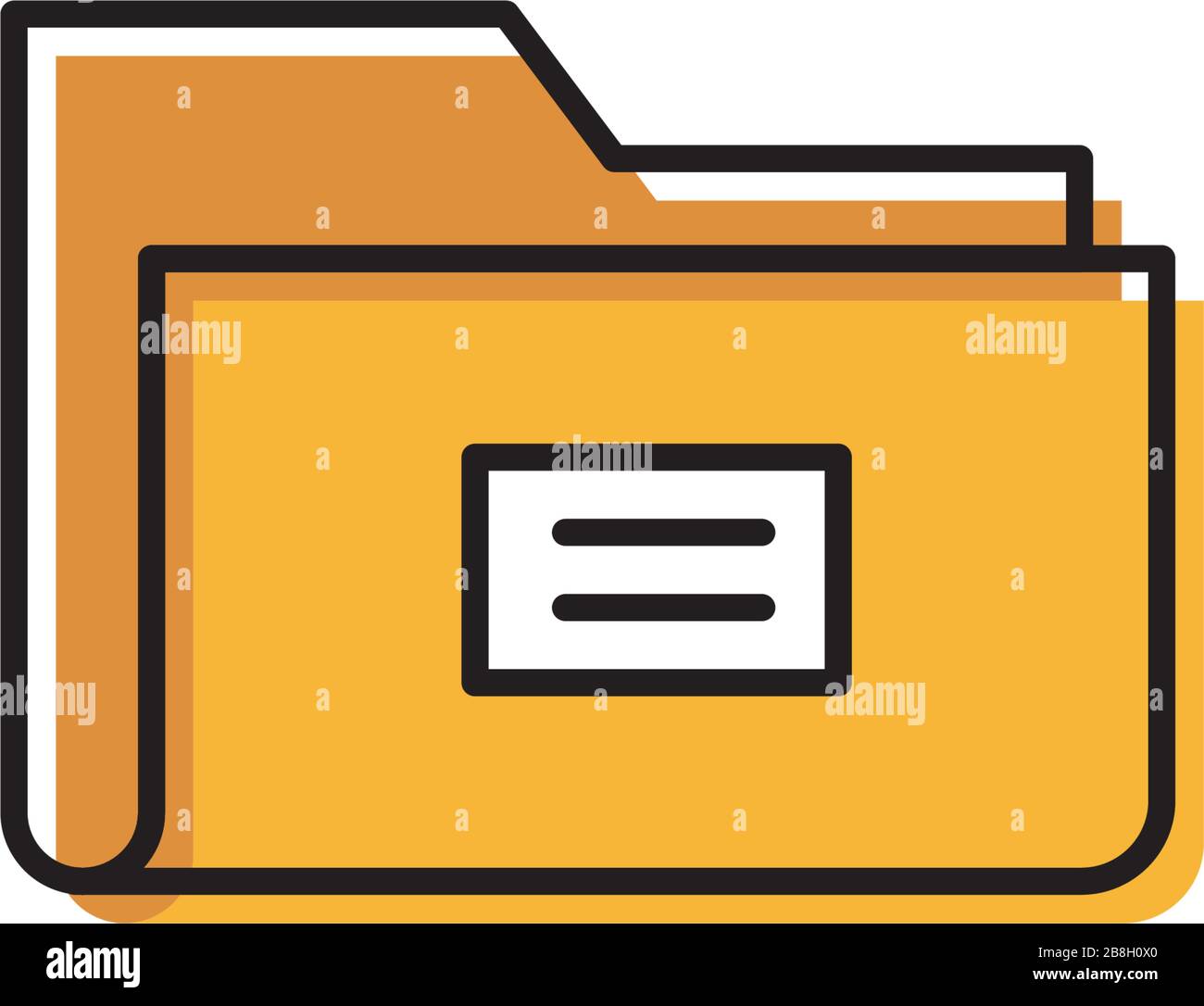 Folder document vector icon isolated on white background Stock Vector