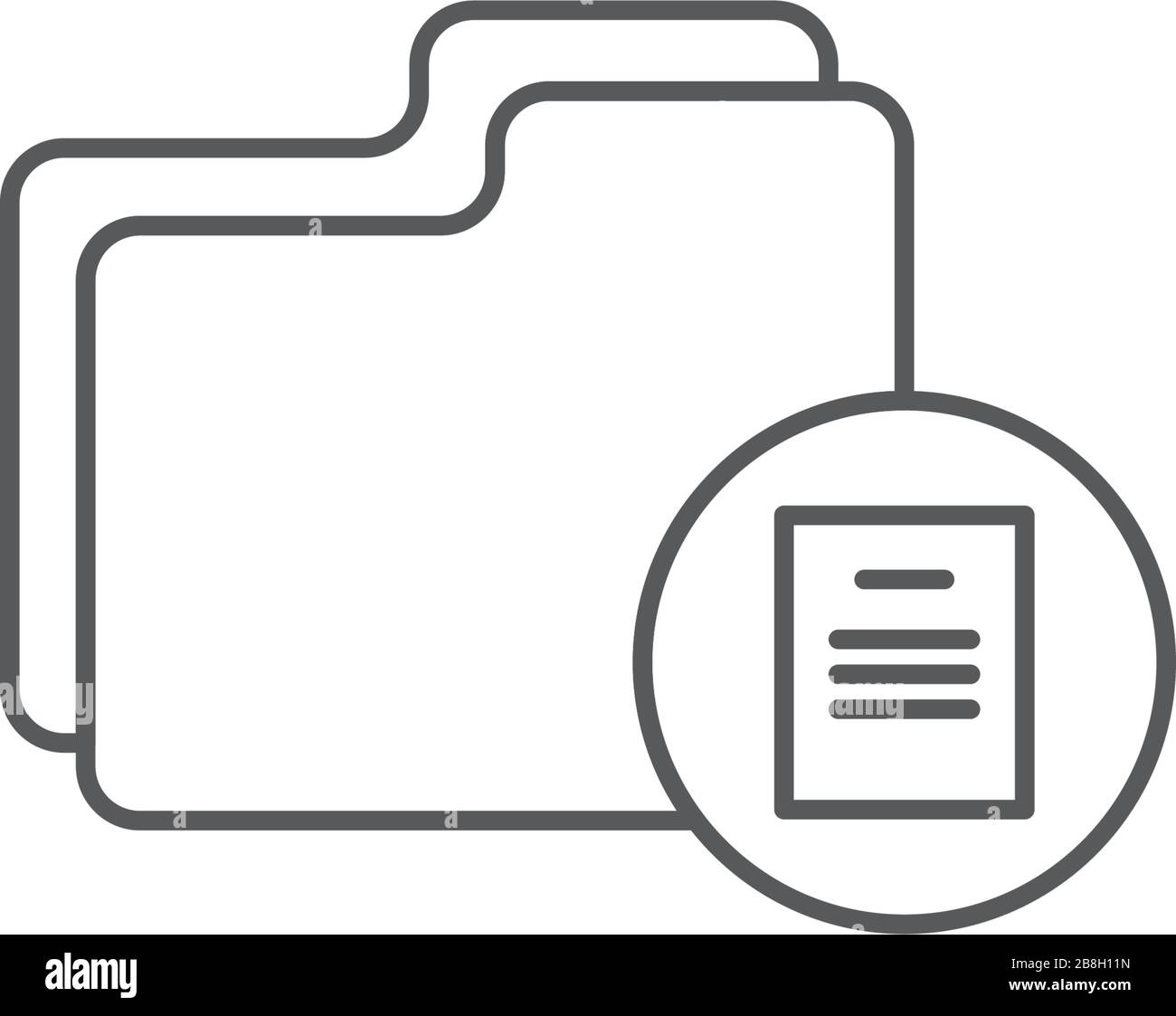 Folder document vector icon isolated on white background Stock Vector