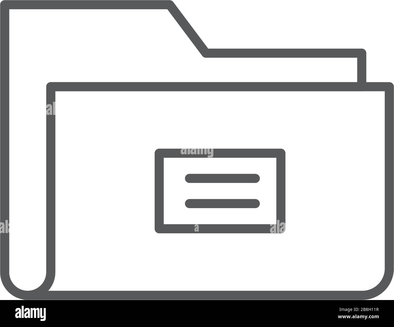 Folder document vector icon isolated on white background Stock Vector