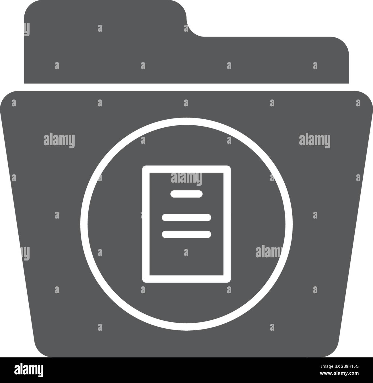 Folder document vector icon isolated on white background Stock Vector