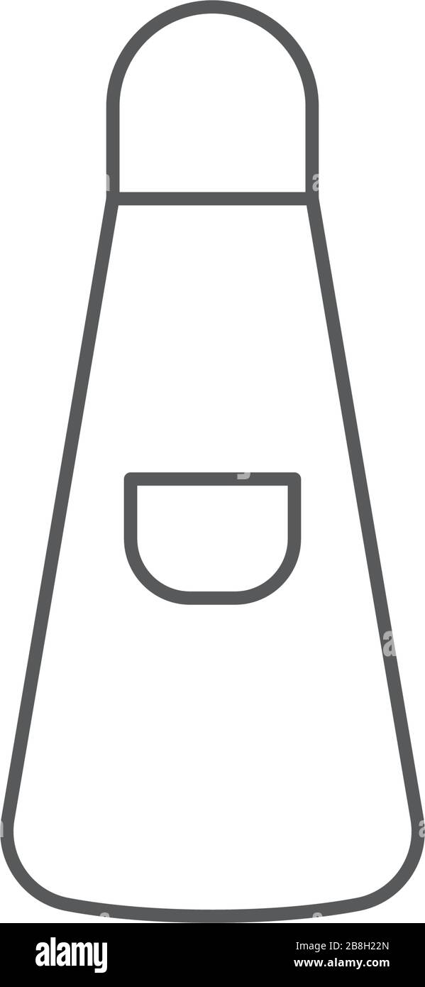 Kitchen apron vector icon symbol isolated on white background Stock Vector