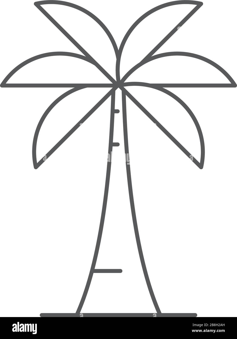 palm tree vector icon symbol isolated on white background Stock Vector