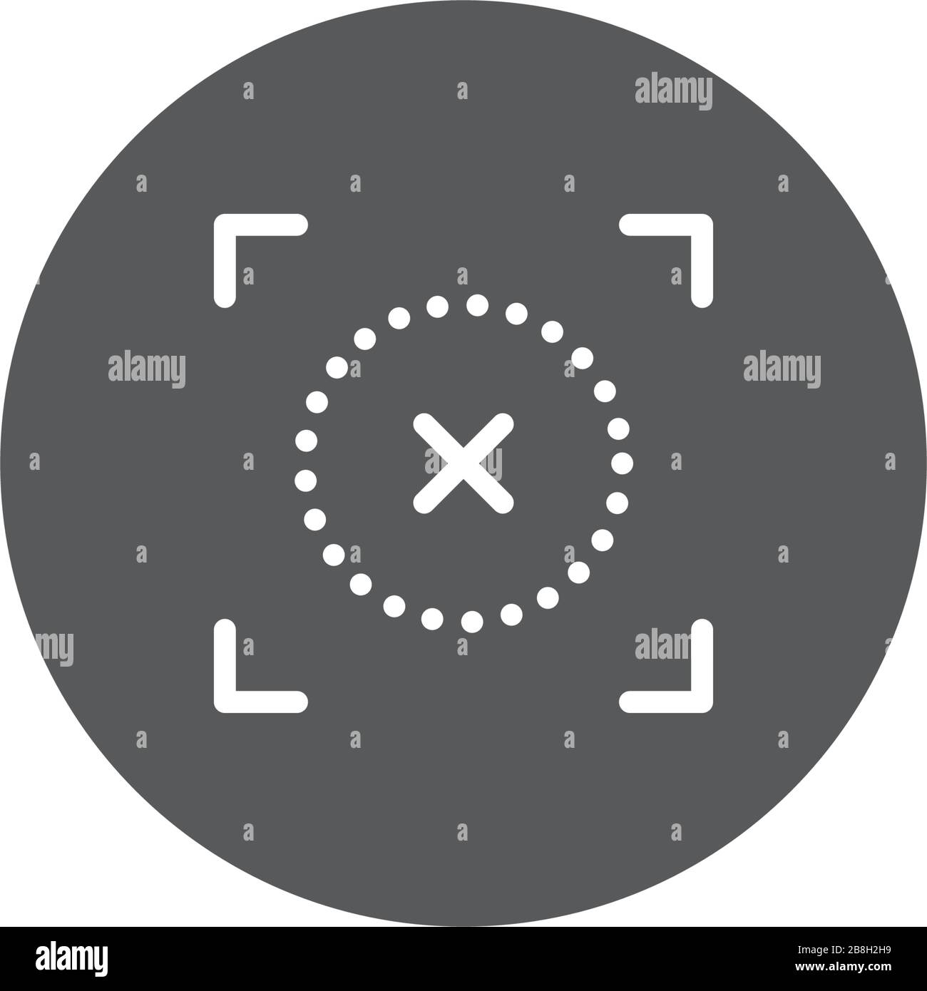 Crosshair vector icon symbol isolated on white background Stock Vector ...
