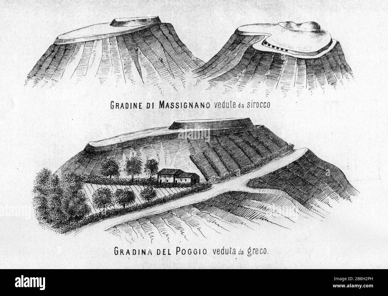 Gradine del Poggio e di Massignano di Ancona. Stock Photo