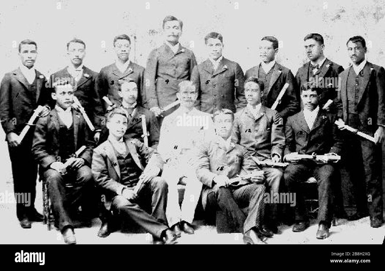 Graduating Class of the Kamehameha School for Boys 1893 Stock Photo Alamy