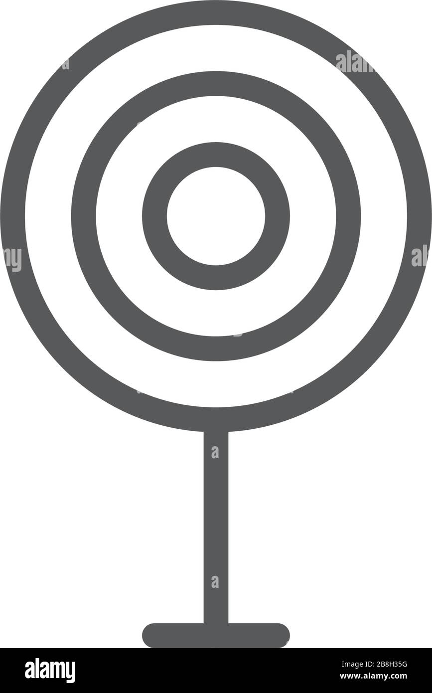 target flat vector icon concept, isolated on white background Stock Vector