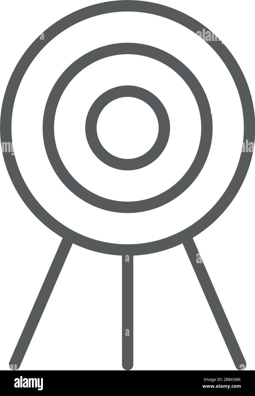 target flat vector icon concept, isolated on white background Stock Vector
