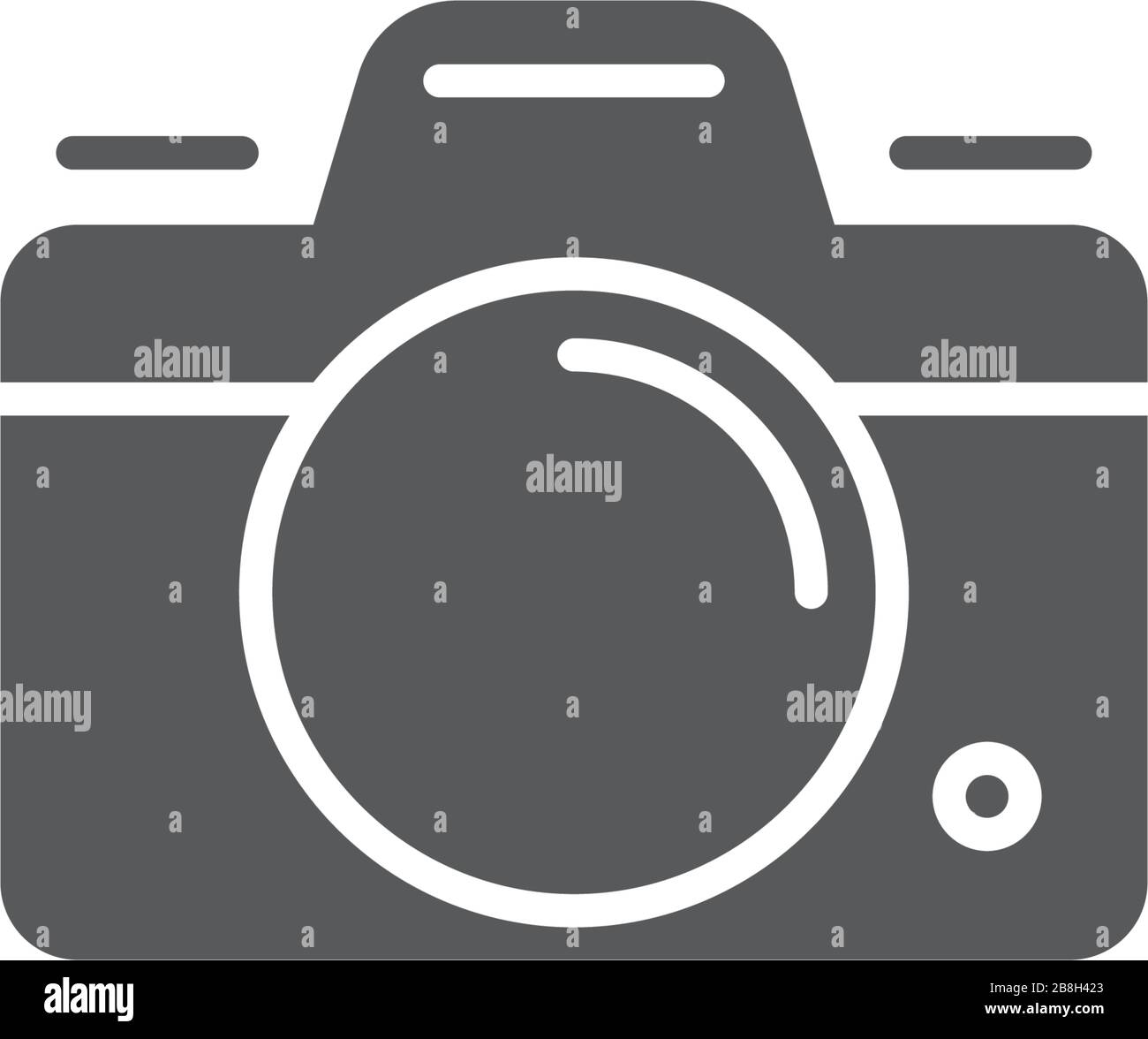 Camera flat vector icon, isolated on white background Stock Vector