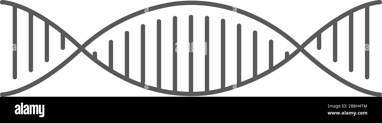 DNA structure vector icon isolated on white background Stock Vector