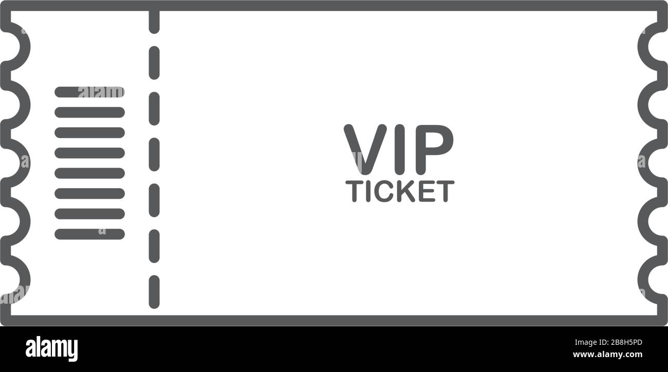 Cinema ticket vector icon isolated on white background Stock Vector ...