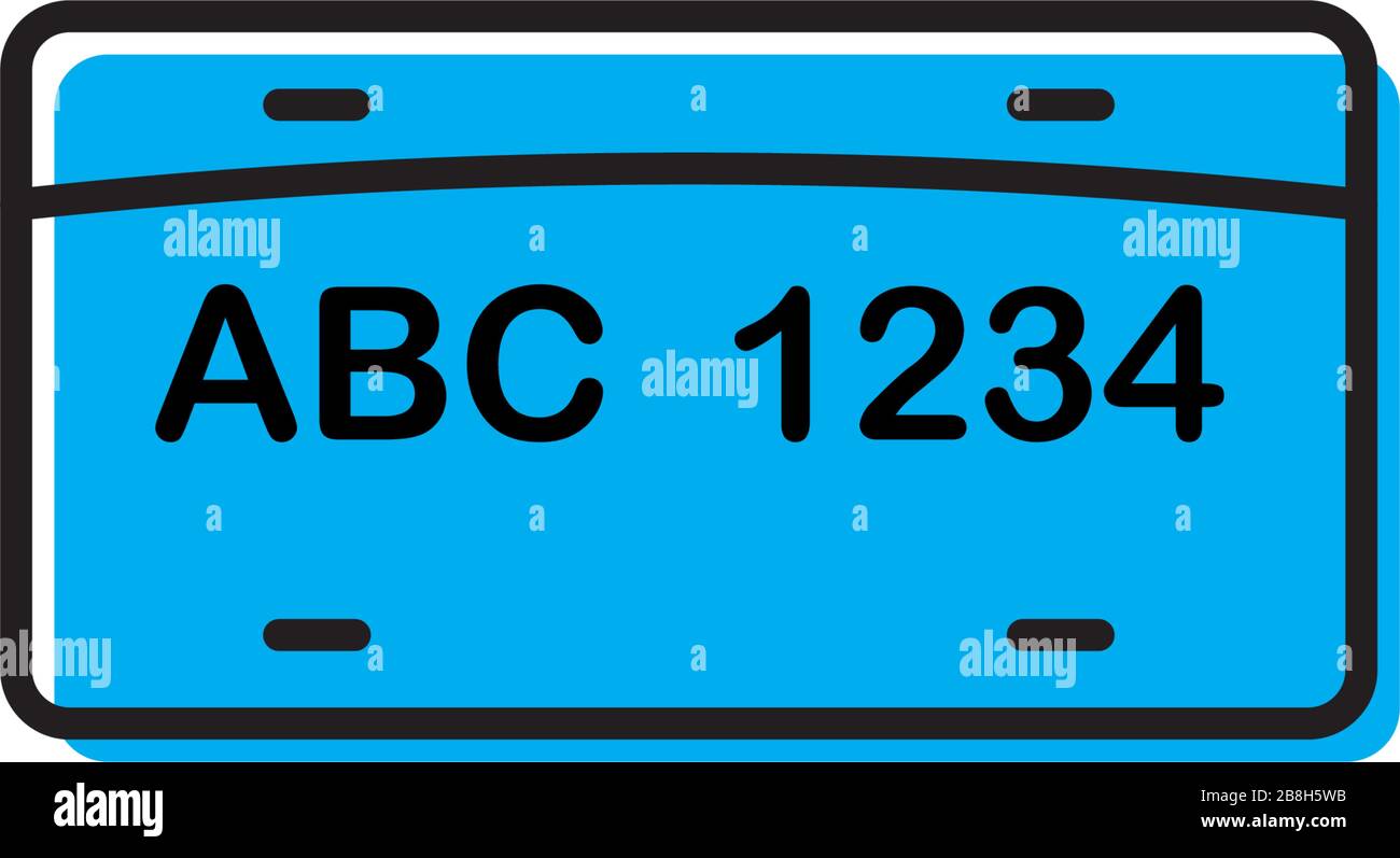 Car Number Plate Stock Vector Images - Alamy