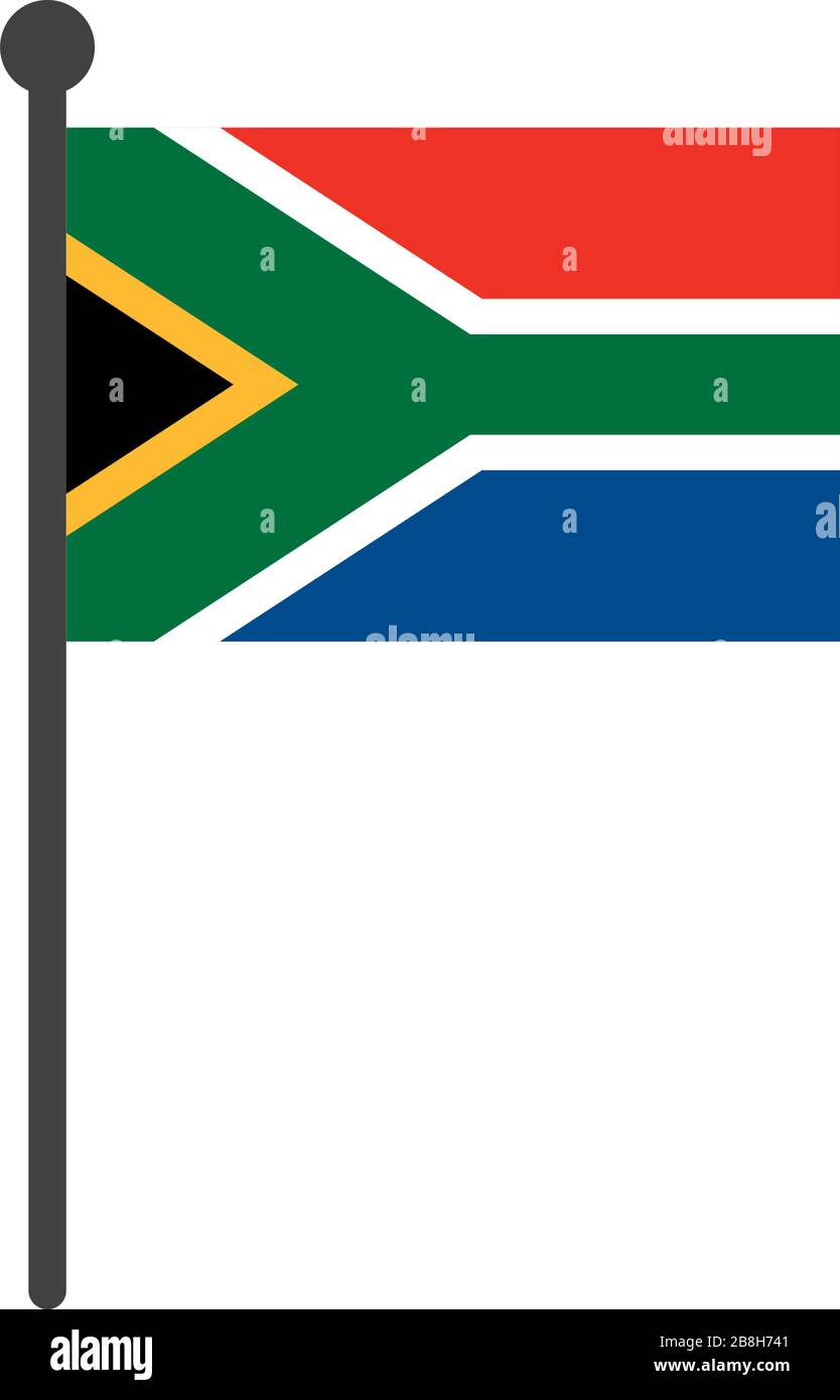 south african flag vector